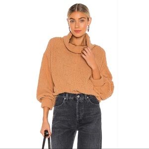 NWT Free People Be Yours Bishop Sweater in colour Camel